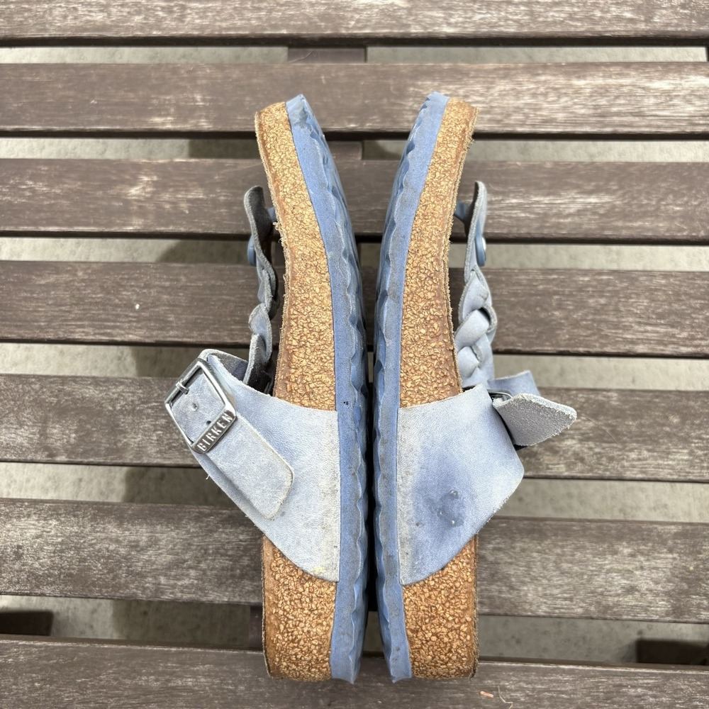 BIRKENSTOCK Womens Dusty Blue Gizeh Braided Slide Sandal Thong Size EU 37 / US 6 - Picture 14 of 16